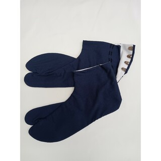 男性　のびる綿足袋 25.5cm   紺色(和装小物)
