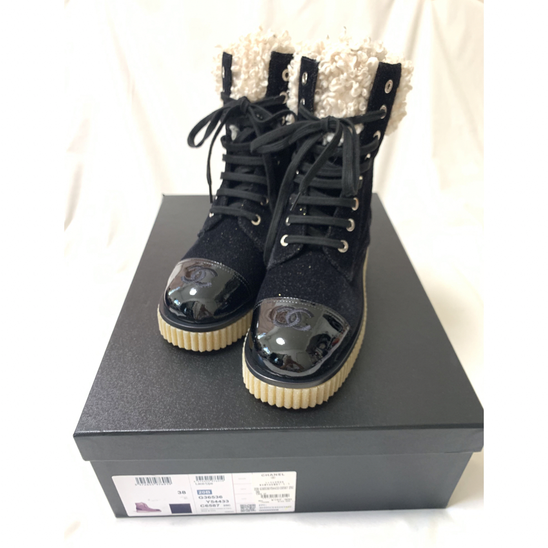 CHANEL - 新品未使用 シャネル CHANEL ミドルブーツ レースアップ