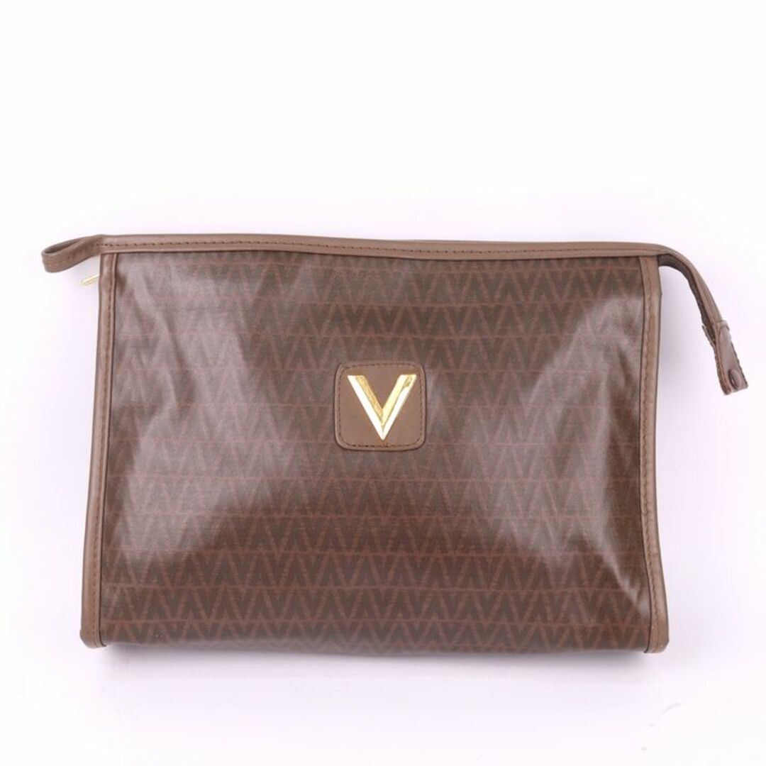 マリオ・ヴァレンティノ セカンドバッグ Vロゴ クラッチバッグ イタリア製 ブランド 鞄 メンズ ブラウン MARIO VALENTINO