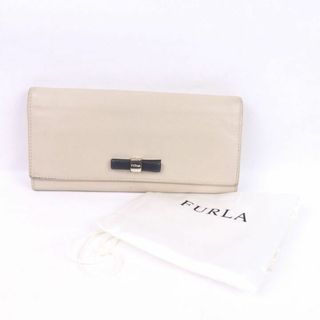 フルラ(Furla)のフルラ 長財布 小銭入れあり レザー リボン ロングウォレット ブランド レディース アイボリー Furla(財布)