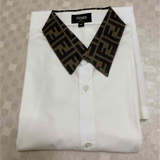 フェンディ(FENDI)のWASH様専用 美品 FENDI 襟ロゴ FF柄 ドレスシャツ 38(Tシャツ/カットソー(七分/長袖))