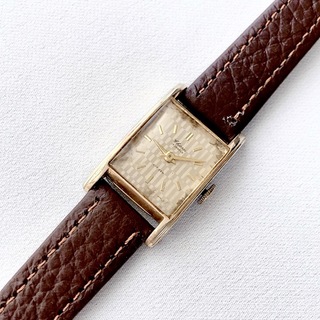 シチズン(CITIZEN)のビンテージCITIZEN 17石レディース手巻き腕時計稼動品　茶色ベルト未使用(腕時計)