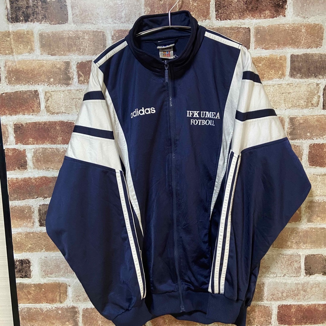 国旗タグ】M13 Adidas 90s トラックジャケット ネイビー 古着-