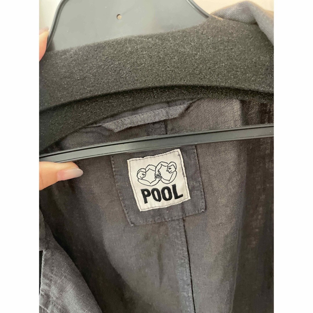 MUJI (無印良品)(ムジルシリョウヒン)の無印良品　POOL アトリエコート　グレー レディースのジャケット/アウター(ロングコート)の商品写真