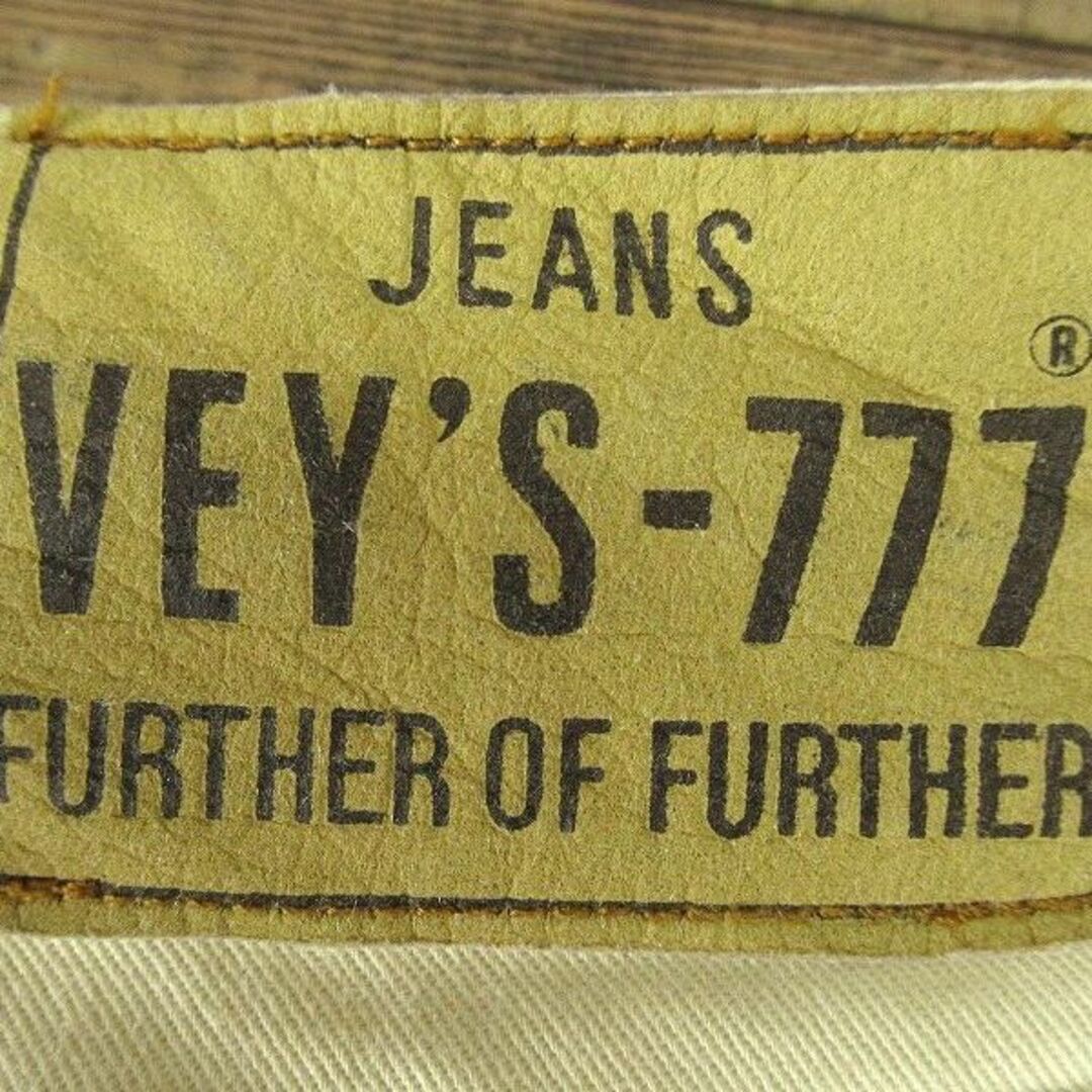 G② 古着屋購入 ユニセックス VEY'S 777 ブーツカット カラー パンツ メンズのパンツ(スラックス)の商品写真
