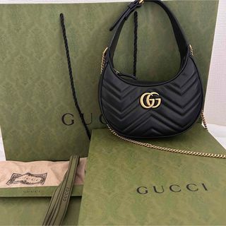 GUCCI グッチ GGマーモント ショルダーバッグ ハーフムーン