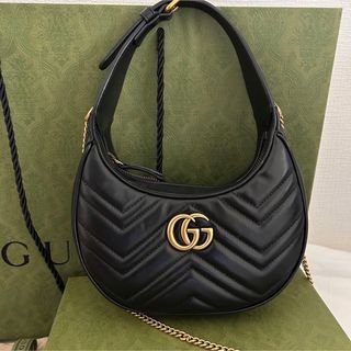 Gucci - GUCCI グッチ GGマーモント ショルダーバッグ ハーフムーンの