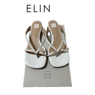 エリン(ELIN)の新品同様美品　ELIN スクエアトングフラットサンダル(サンダル)