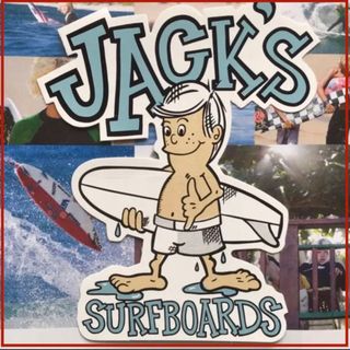 ハーレー(Hurley)のjacksジャックスサーフ@ハンティントンUS限定surfboyステッカーラス１(サーフィン)