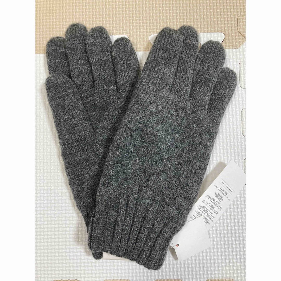 【未使用】LACOSTE ラコステ 手袋 メンズ グレー