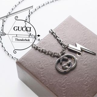 グッチ(Gucci)のGUCCI グッチ インターロッキング GG ロゴ サンダーボルト ネックレス(ネックレス)