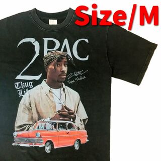 2PAC ヴィンテージ加工 Tシャツ 2 ラップ raptee Mサイズ(Tシャツ/カットソー(半袖/袖なし))