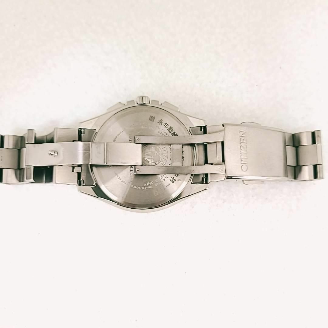 □【美品稼働品】シチズン citizen アテッサ 白文字盤 クロノグラフ-