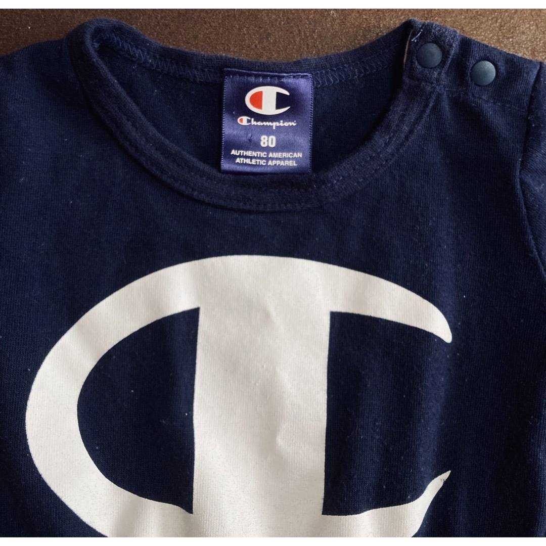 Champion(チャンピオン)の80cm ロンパース スカートロンパース チャンピオン 半袖 Champion キッズ/ベビー/マタニティのベビー服(~85cm)(ロンパース)の商品写真