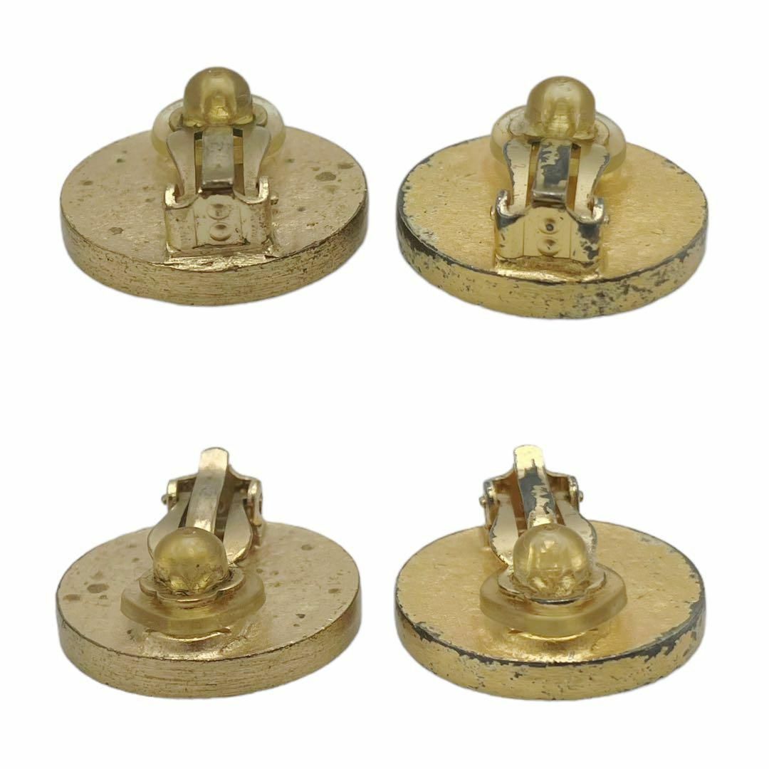 ⭐️良品⭐️ シャネル ラウンド ロゴ ボタン カーフ 00A イヤリング