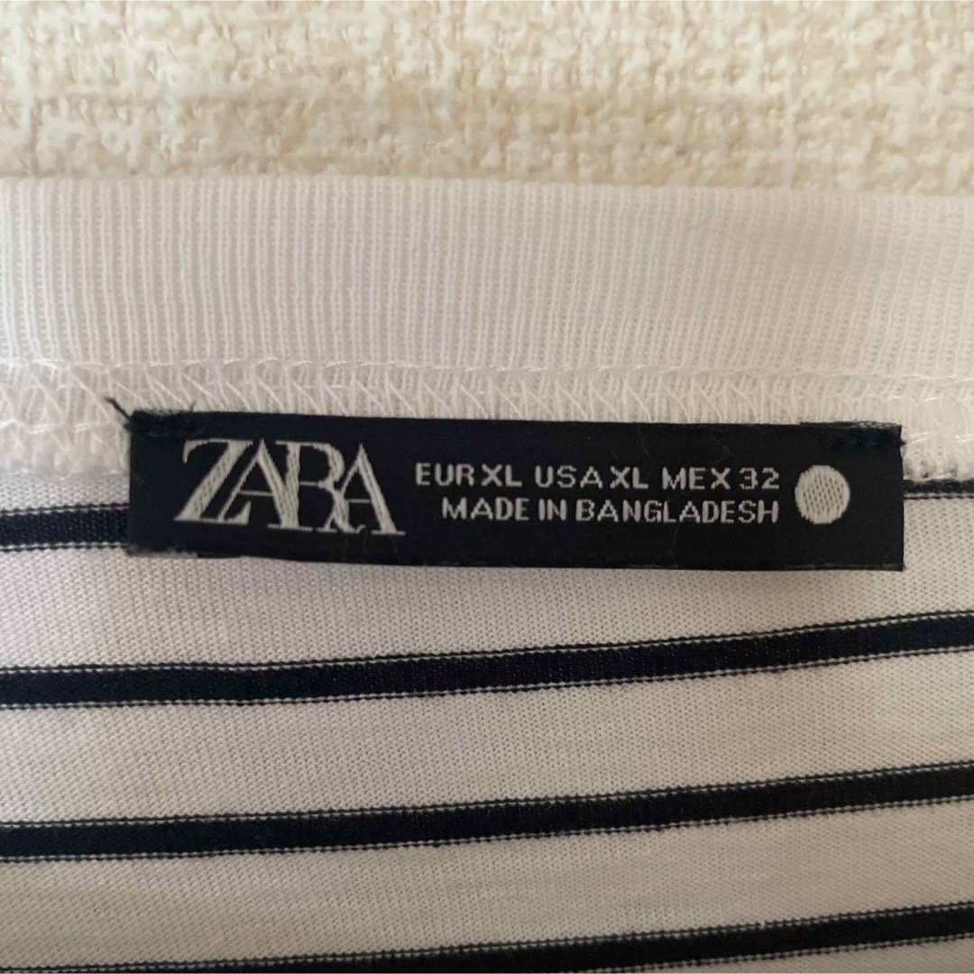 ZARA(ザラ)のZARA ❤️ ストライプ Tシャツ トップス XL レディースのトップス(Tシャツ(半袖/袖なし))の商品写真