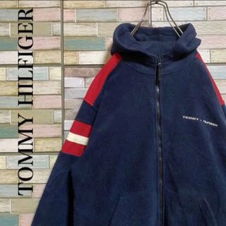 トミーヒルフィガー(TOMMY HILFIGER)の【90's】トミーヒルフィガー　フリースジャケット　フーディ　オールドトミー　(ブルゾン)