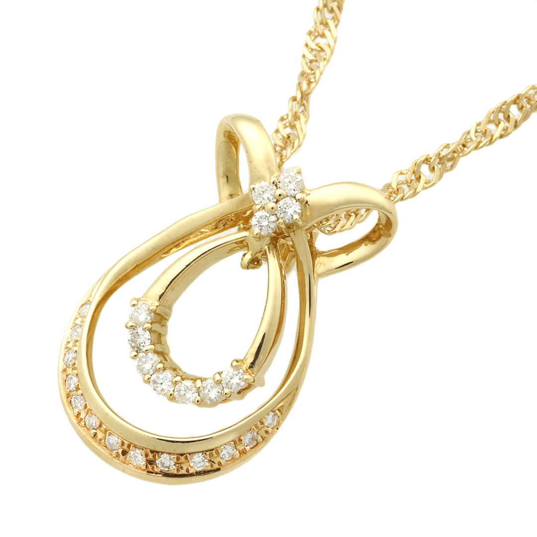 本物保証】 新品同様 ネックレス K18YG ダイヤモンド 0.35ct メレ