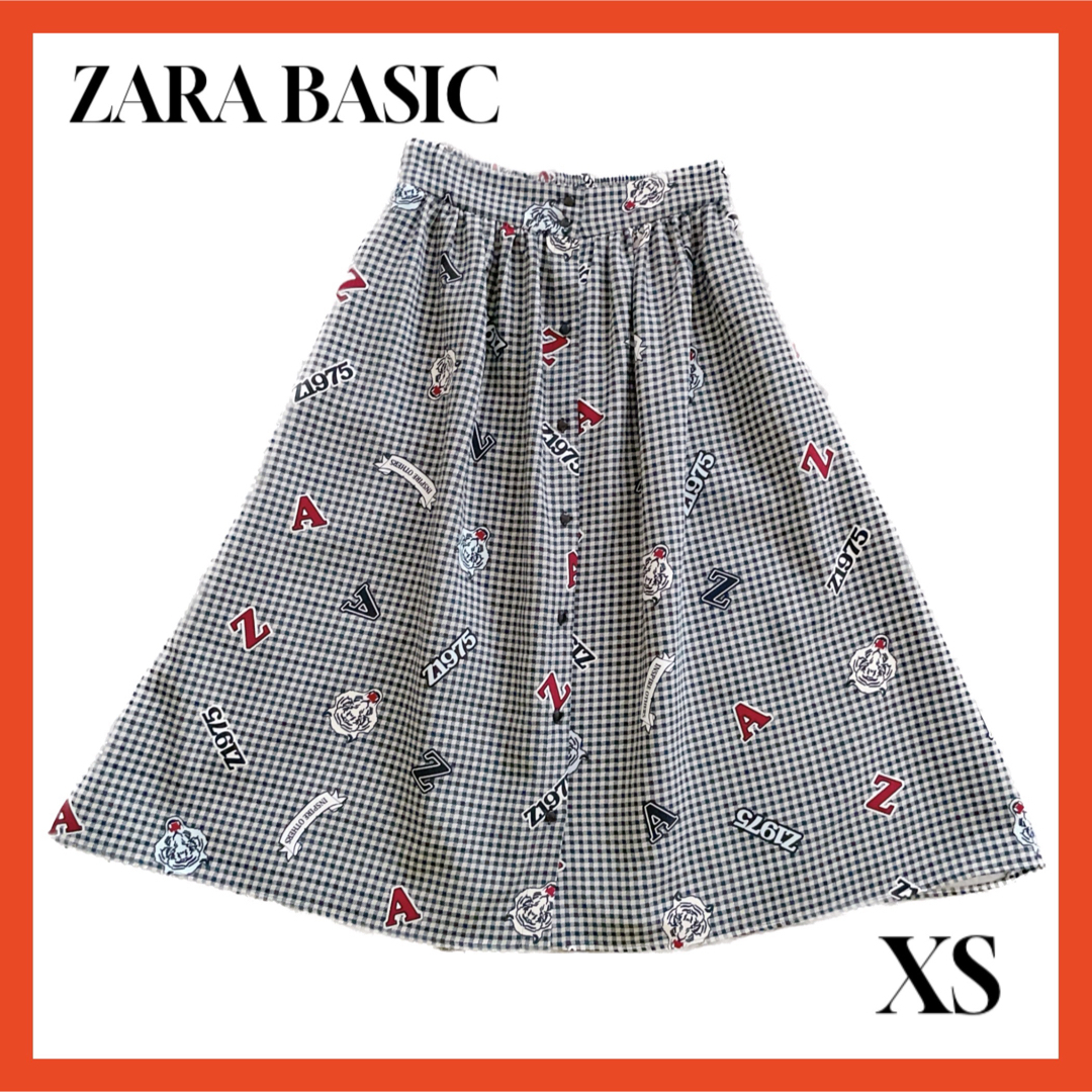 ZARA(ザラ)のZARA BASIC 膝丈スカート ギンガムチェック レディースのスカート(ひざ丈スカート)の商品写真