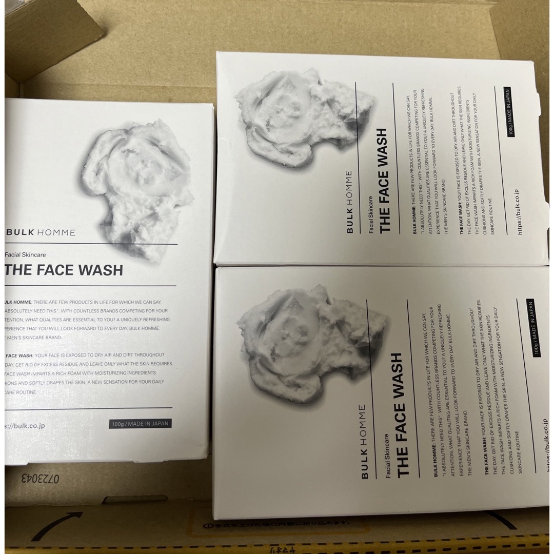 【新品 未開封3点】バルク オム THE FACE WASH   洗顔料　メンズ