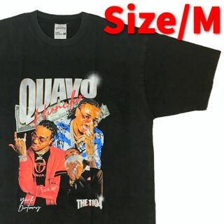 Quavo ヴィンテージ加工Tシャツ Migos ミーゴス M(Tシャツ/カットソー(半袖/袖なし))
