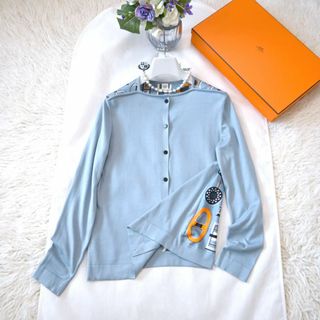 エルメス(Hermes)の★HERMES★極美品★ツイルレーヌ★シルク★カーディガン(カーディガン)