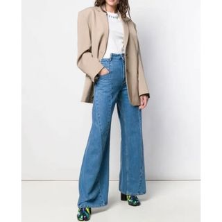 マルタンマルジェラ(Maison Martin Margiela)の︎【新品・未使用】Maison Margielaデニムワイドパンツ　36(デニム/ジーンズ)