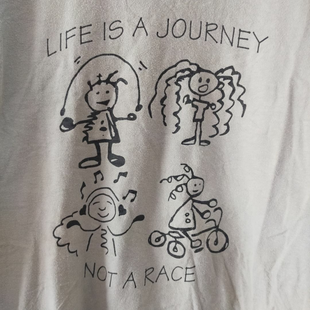 Hanes(ヘインズ)のヘインズ BEEFY-T 長袖 life is a journey メンズのトップス(Tシャツ/カットソー(七分/長袖))の商品写真