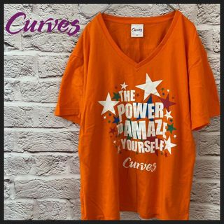 Curves Tシャツ　Vネック メンズ　レディース　[ M ](Tシャツ/カットソー(半袖/袖なし))