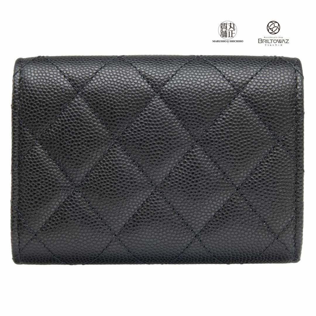 CHANEL(シャネル)のシャネル 2023秋冬 23B スモールフラップウォレット AP3518 ブラック/ゴールド金具 キャビア 限定 三つ折り ミニ財布 コンパクト マトラッセ CHANEL 黒【新品】【未使用】【ブリルトワーゼ】【丸正質舗】【質屋】(M211847e) レディースのファッション小物(財布)の商品写真