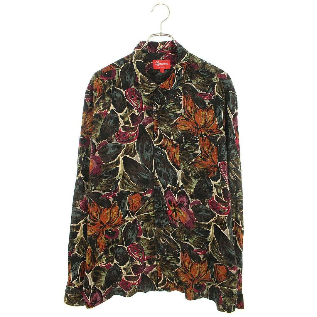 シュプリーム 17AW Painted Floral Rayon Shirt フローラル総柄レーヨン長袖シャツ メンズ L | フリマアプリ ラクマ