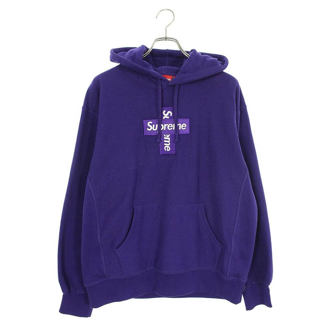 シュプリーム  20AW  Cross Box Logo Hooded Sweatshirt クロスボックスロゴフーデッドスウェットシャツパーカー メンズ M