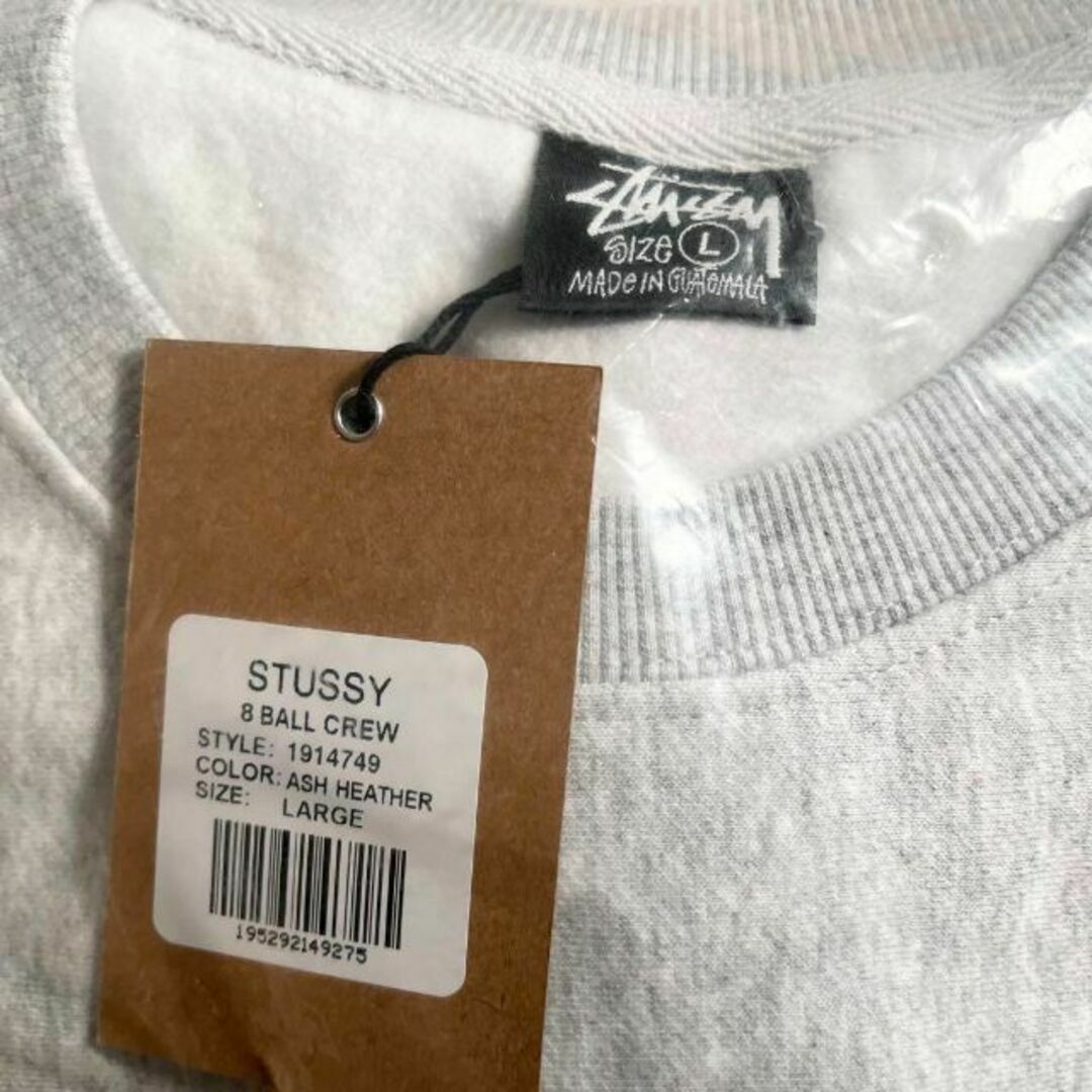 新品】stussy スウェットトレーナー サイズL グレー 8ボール