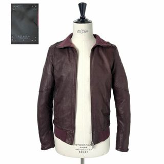【日本製】 美品 shama ベビーカーフ シングルライダース ジャケット 赤