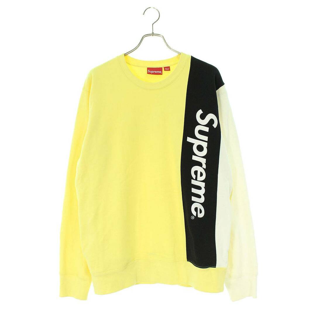 シュプリーム  16SS  Panelled Crewneck パネルロゴクルーネックスウェット メンズ L