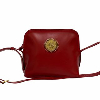 LOEWEロエベ ウエストポーチ ボディバッグ サテン＆レザー 紺 良品 正規品