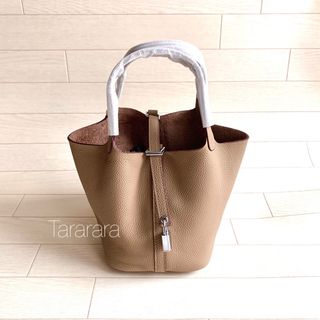 ●leather bucket bag ライトブラウンS●本革(トートバッグ)