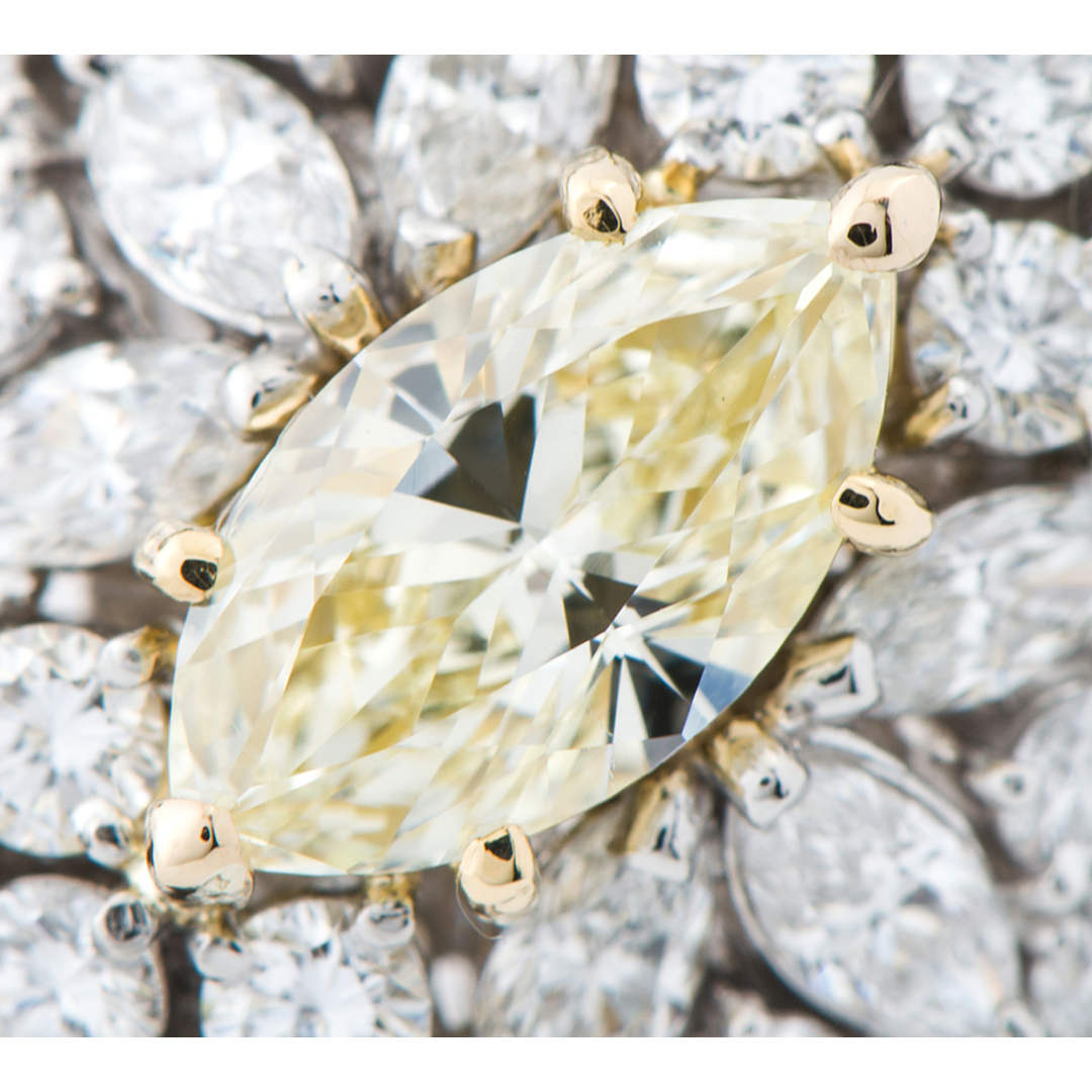 MIKIMOTO(ミキモト)のミキモト マーキスシェイプ VERY LIGHT YELLOW  ダイヤモンド レディースのアクセサリー(リング(指輪))の商品写真