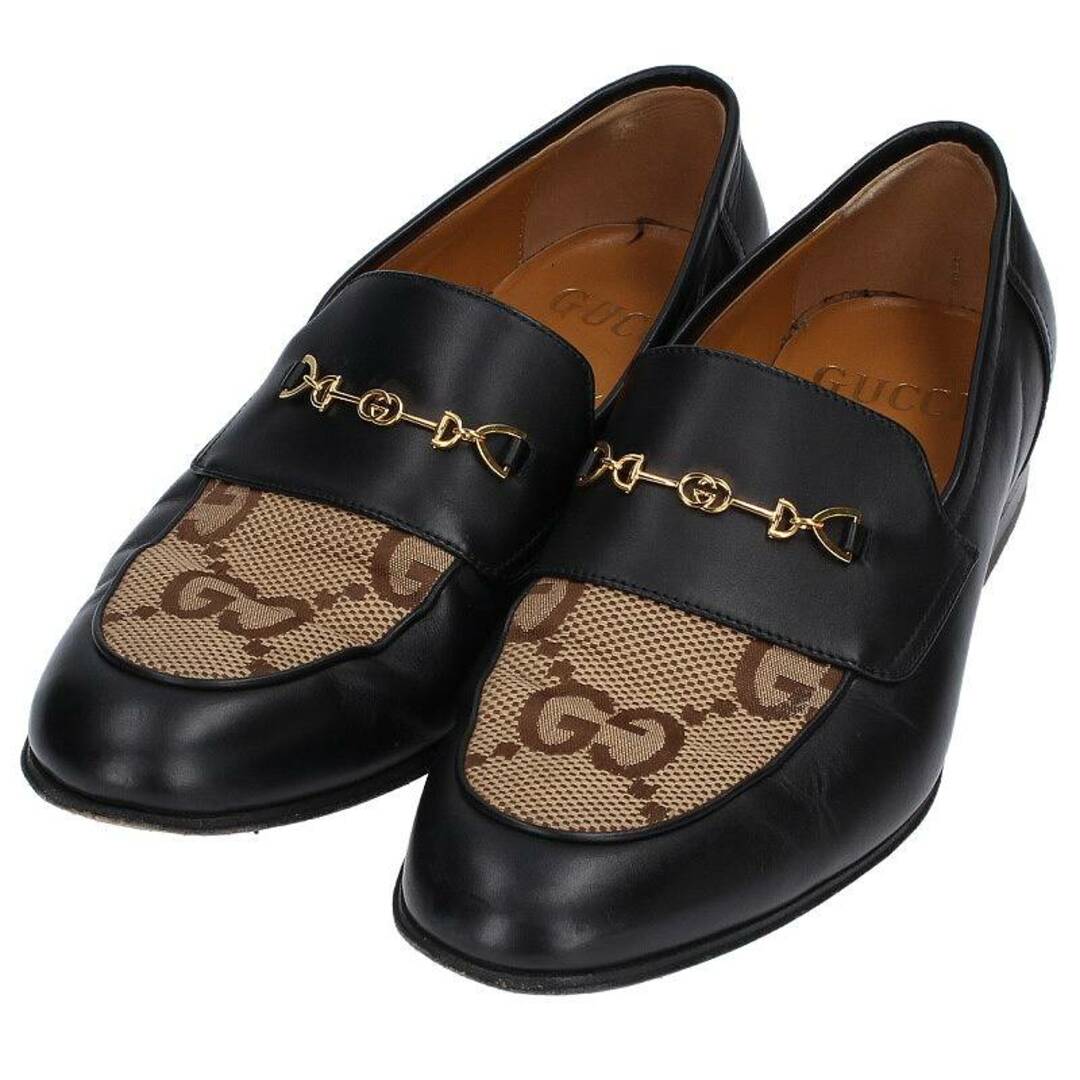 Gucci - グッチ 677049 100周年記念 GG柄ホースビットローファーレザー