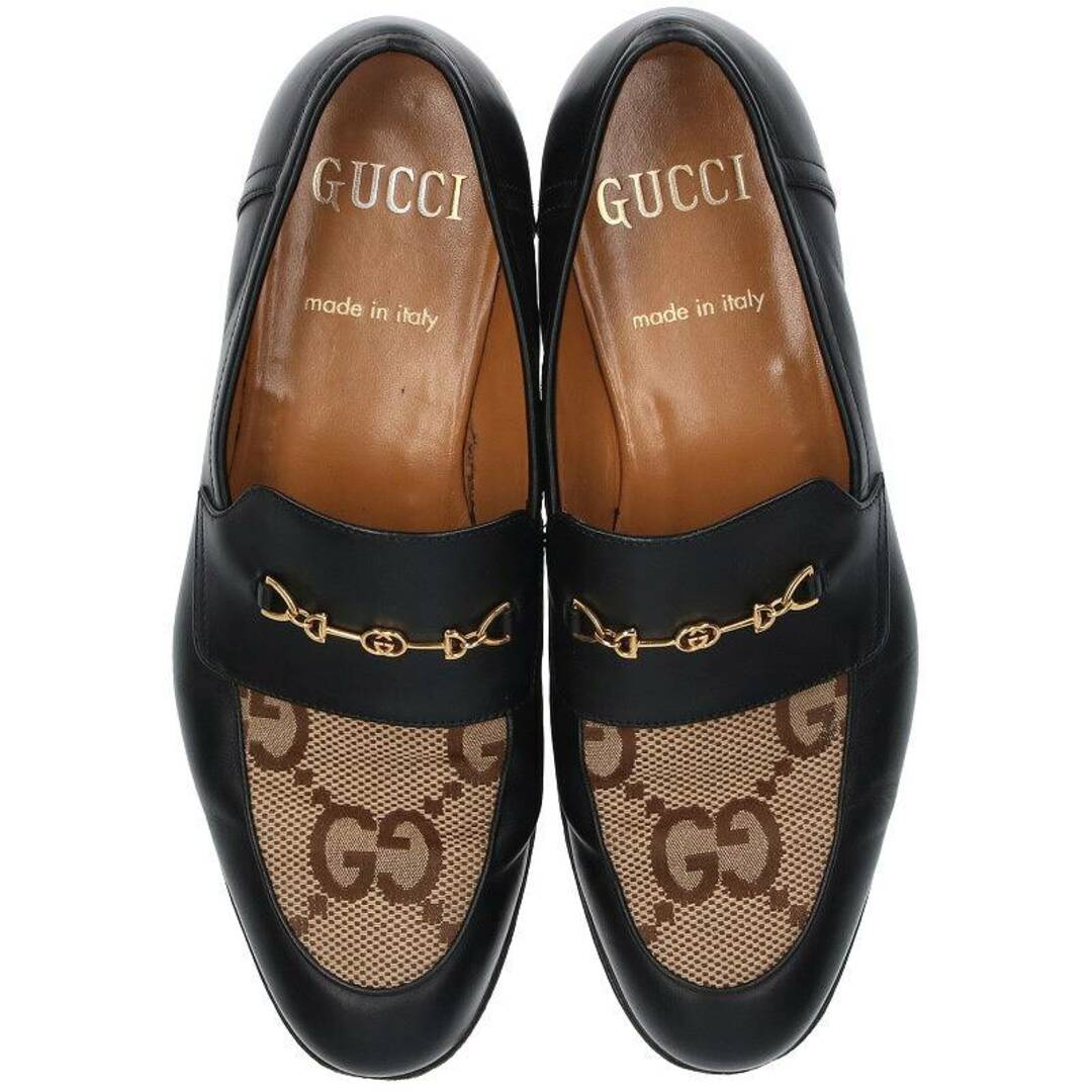 Gucci - グッチ 677049 100周年記念 GG柄ホースビットローファーレザー