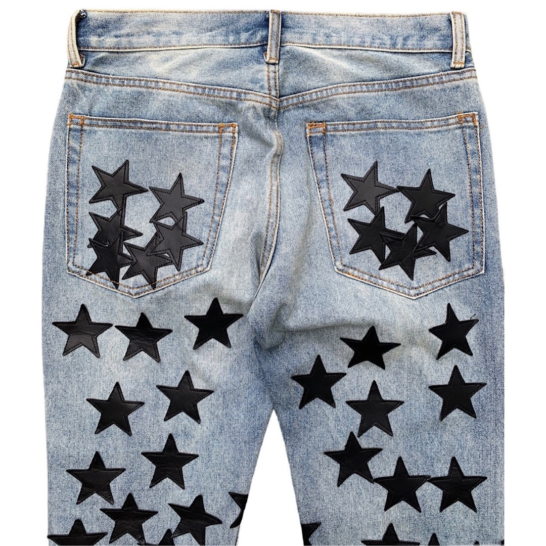 AMIRI - VINTAGE スター レザー パッチ デニムパンツの通販 by AMIRI - VINTAGE スター レザー パッチ デニムパンツの通販 by
