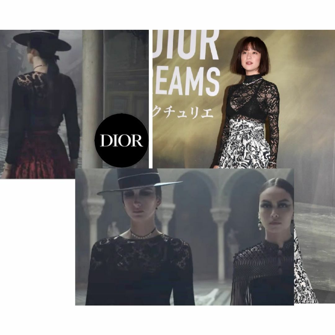 Christian Dior(クリスチャンディオール)の★Christian Dior★2023★未使用★シルク★カギ編み★パフ袖ニット レディースのトップス(ニット/セーター)の商品写真