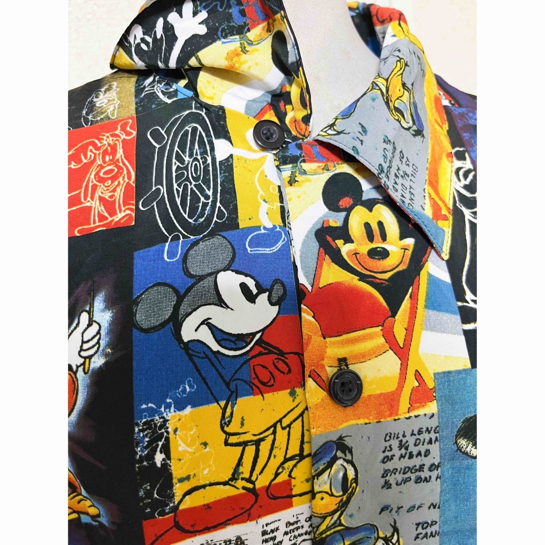 総柄 ディズニー ワールド WDW 日本未発売 シャツ 蒸気船ウィリー ミッキー