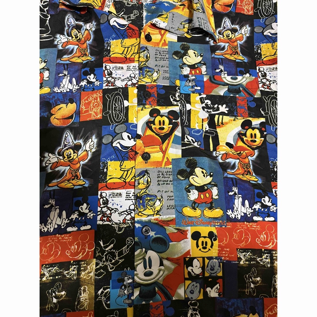 総柄 ディズニー ワールド WDW 日本未発売 シャツ 蒸気船ウィリー ミッキー