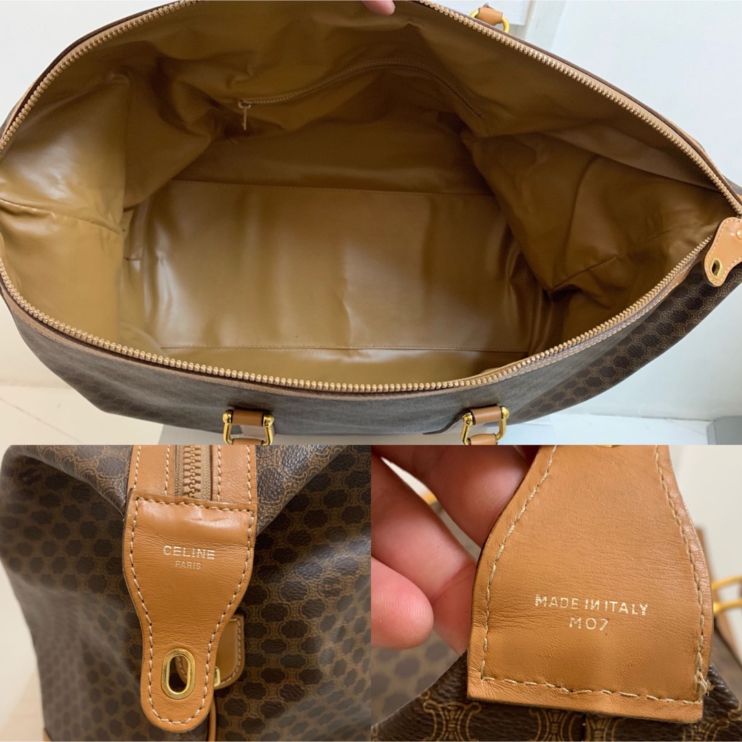 OLD CELINE ITALY製 マカダム柄 PVCキャンバス ボストンバッグ 4