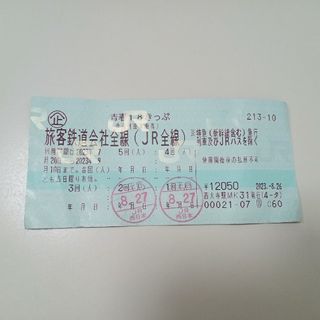 青春１８きっぷ　３回分(鉄道乗車券)