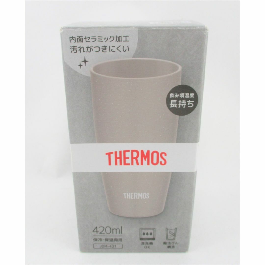 THERMOS(サーモス)の未使用 THERMOS サーモス 真空断熱タンブラー 420ml アッシュグレー インテリア/住まい/日用品のキッチン/食器(タンブラー)の商品写真