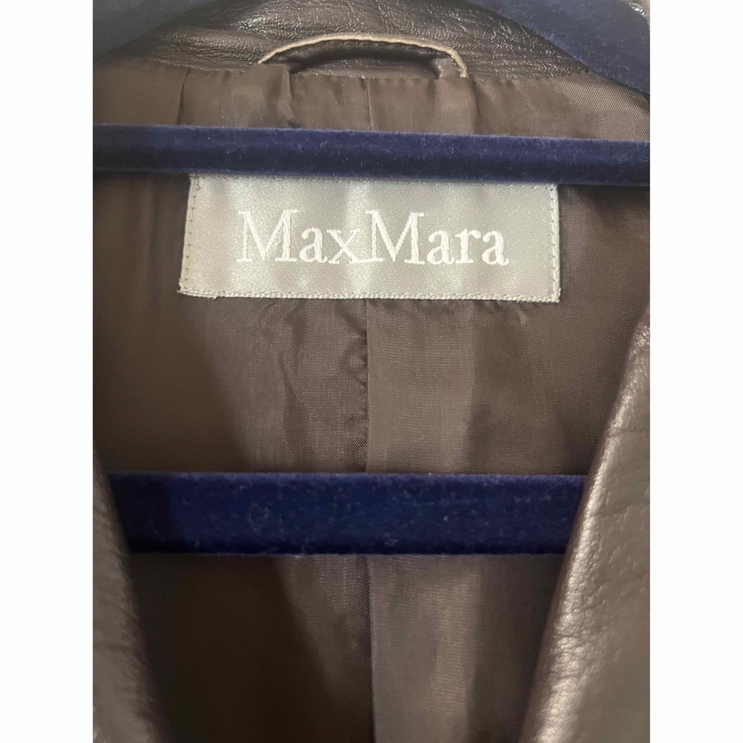 max mara レザージャケット ブラウン 2