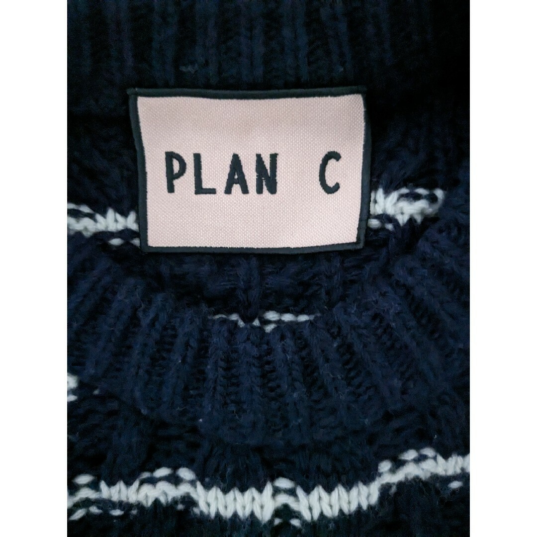 Plan C(プランシー)のplan c ボーダー ニット セーター ネイビー×ホワイト レディースのトップス(ニット/セーター)の商品写真