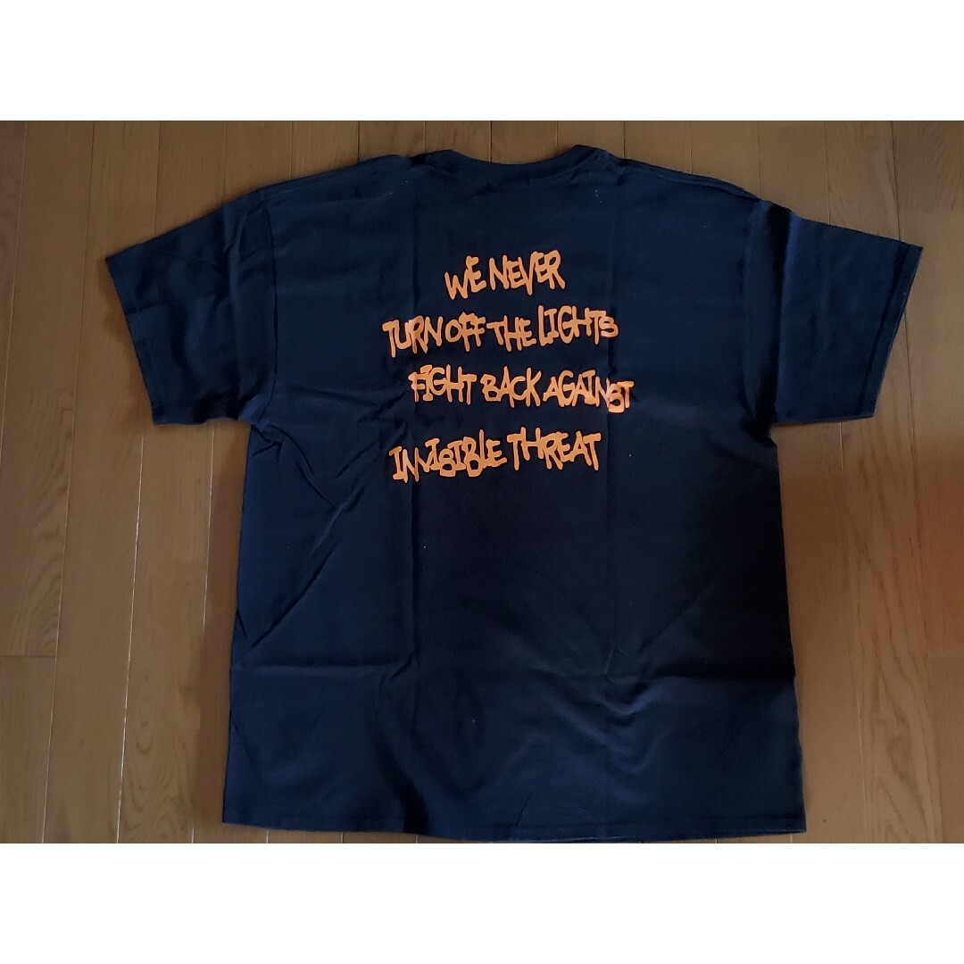 LEFLAH レフラー Tシャツ 半袖 ブラック×オレンジ XLサイズ ワニマ